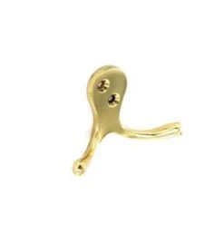 Double Robe Hook Brass