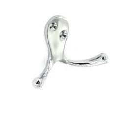 DOUBLE ROBE HOOK - CHROME PLATED
